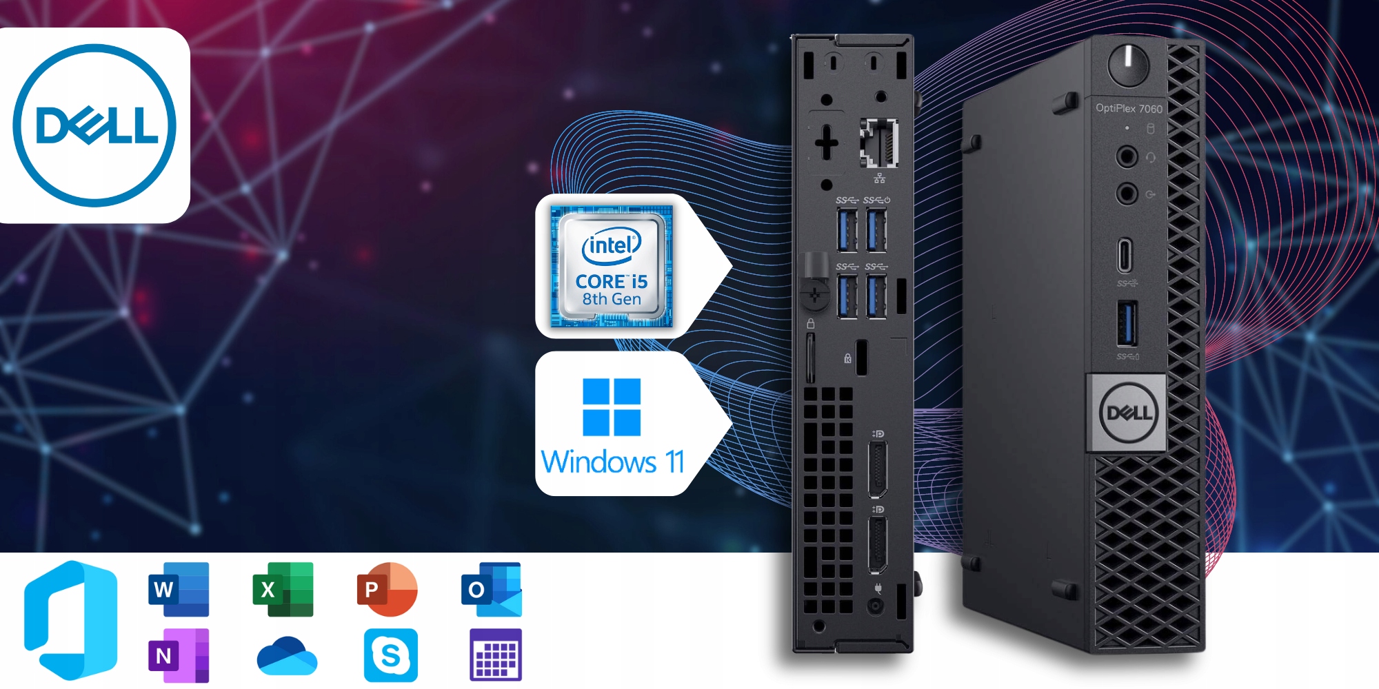 DELL Optiplex 7060 Windows11 Excel付 Dell Dell Optiplex 7060 Tiny Intel Core i5 16GB DDR4 512GB